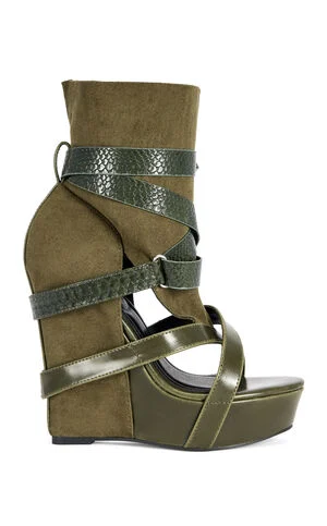 Women's Rothko Olive Wedge Sandals image number 1