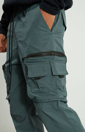 Dark Green Slim Cargo Pants image number 5