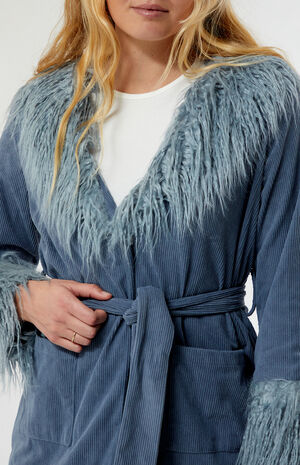 Corduroy Fur Trim Coat image number 2
