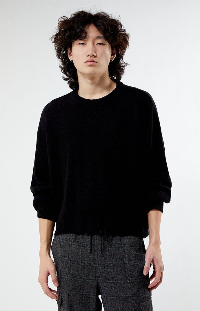 PacSun Black Cropped Sweater PacSun