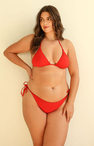 Palm Tie Back Triangle Bikini Top image number 7