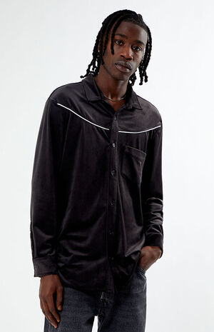 Velour Western Button Down Shirt image number 1