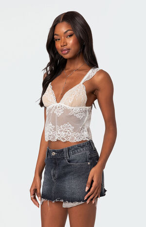 Jasmine Sheer Lace Top image number 4