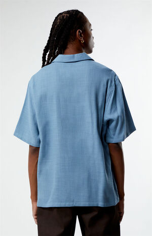 Provincial Blue Oversized Camp Shirt image number 4