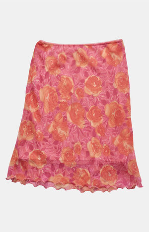 2000s Pink Y2K Midi Skirt image number 1