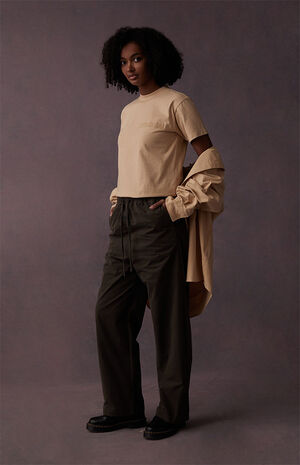 Women's Off Black Relaxed Trousers image number 2