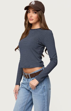 Brianna Striped Long Sleeve T-Shirt image number 2