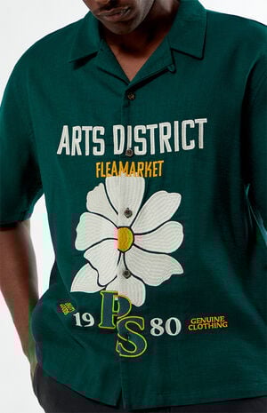Arts District Flea Market Resort Oversized Camp Shirt image number 2