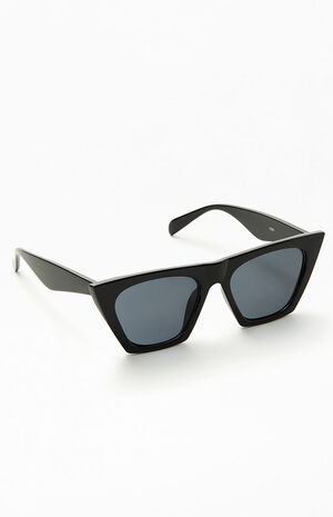 Black Extreme Baldwins Cat Eye Sunglasses image number 1