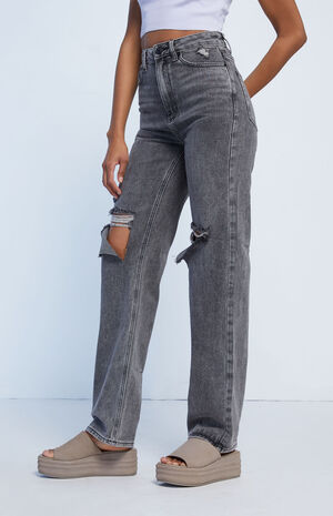 medarbejder kærtegn turnering PacSun Washed Black Ripped '90s Boyfriend Jeans | PacSun