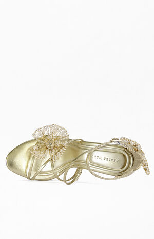 Women's Evanthe Gold Floral Stiletto Sandals image number 4
