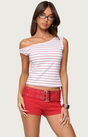 Keryn Striped Asymmetric Top image number 1