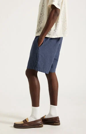 Pinstripe&nbsp;Linen Shorts image number 4