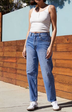 Light Blue Straight Leg Jeans image number 2