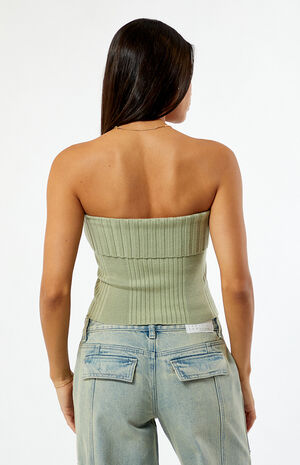 Florence Fold-Over Sweater Tube Top image number 3