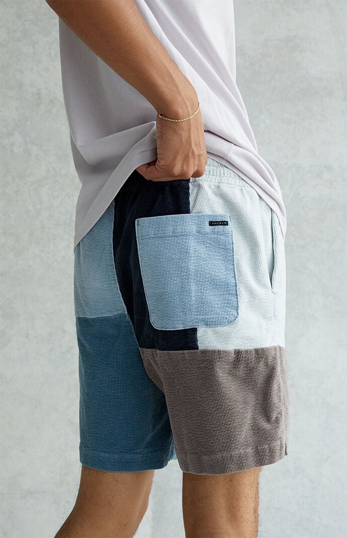 Patchwork Corduroy Volley Shorts