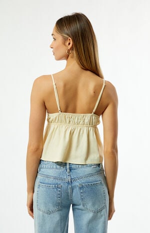 LA Hearts Linen V-Neck Babydoll Tank Top | PacSun