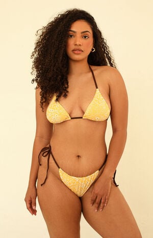 Palm Tie Back Triangle Bikini Top image number 1