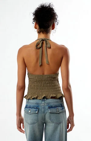 Liz Smocked Halter Top image number 5