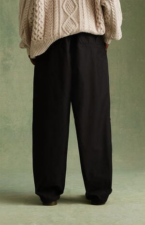 Jet Black Relaxed Trousers image number 5