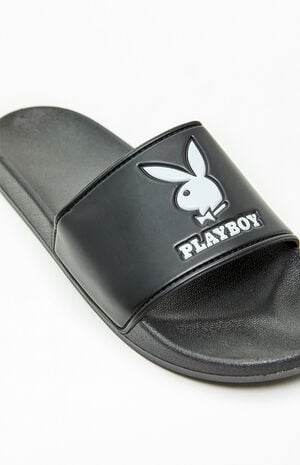 x Playboy Black Slide Sandals image number 6