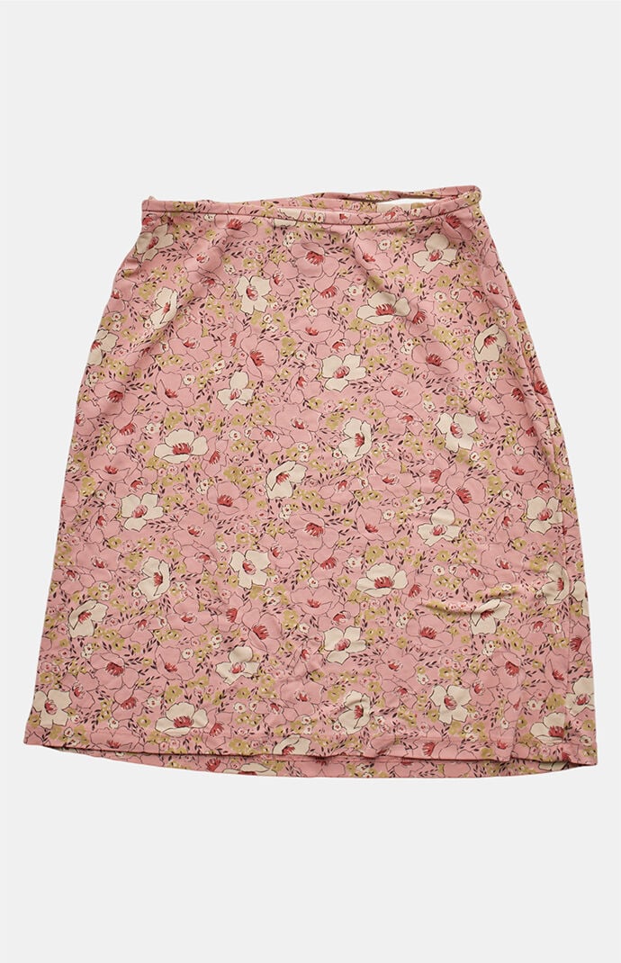 PS VINTAGE Pink 2000s Y2K Midi Skirt