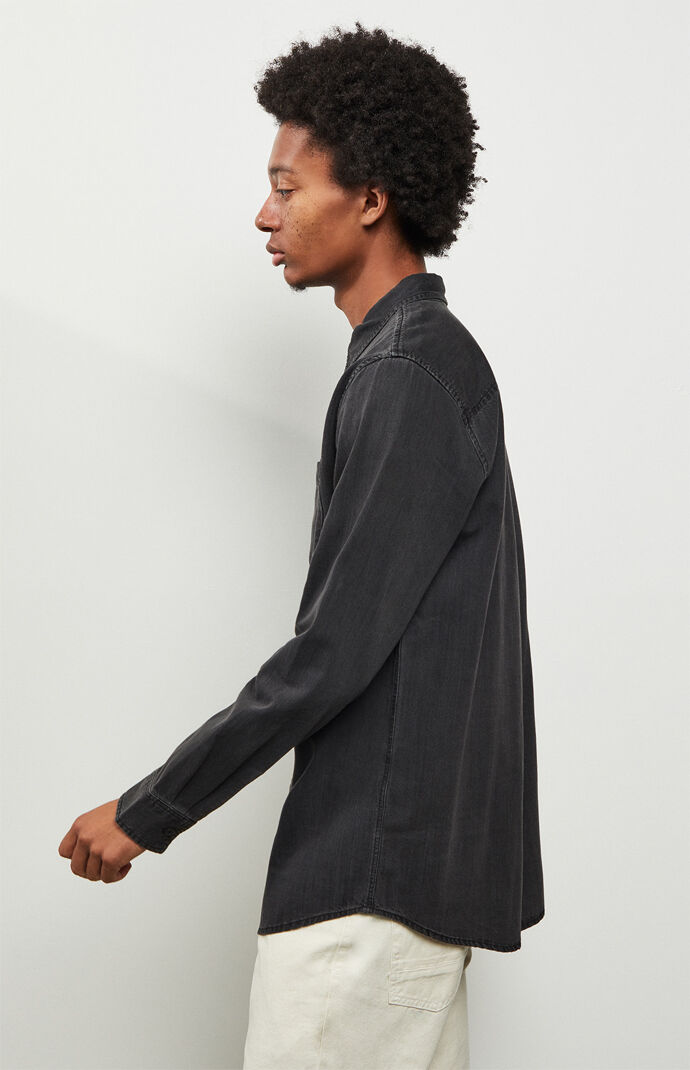 Black Denim Button Up Shirt