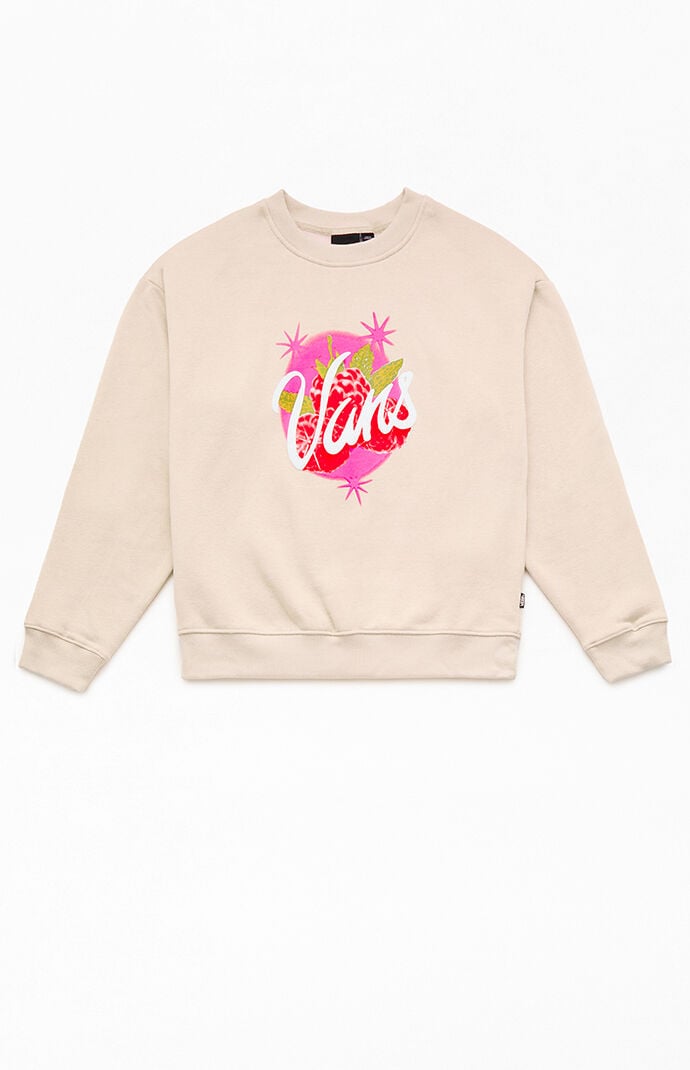 Vans Kids Berry Pop Puff Graphic Crew Neck Sweatshirt