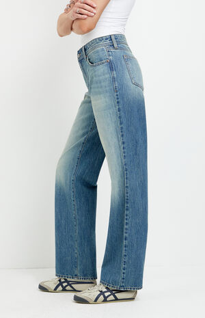 Alex Relaxed Straight Jeans Medium Blue image number 3