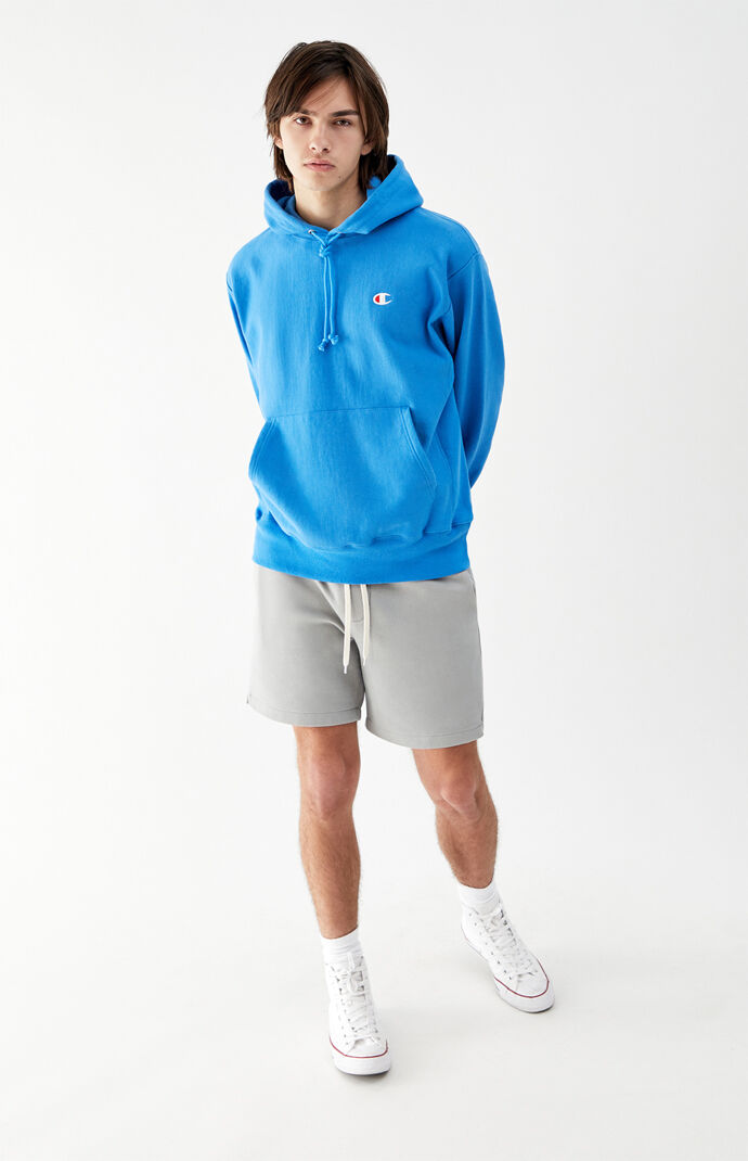 Blue champion hoodie pacsun clearance