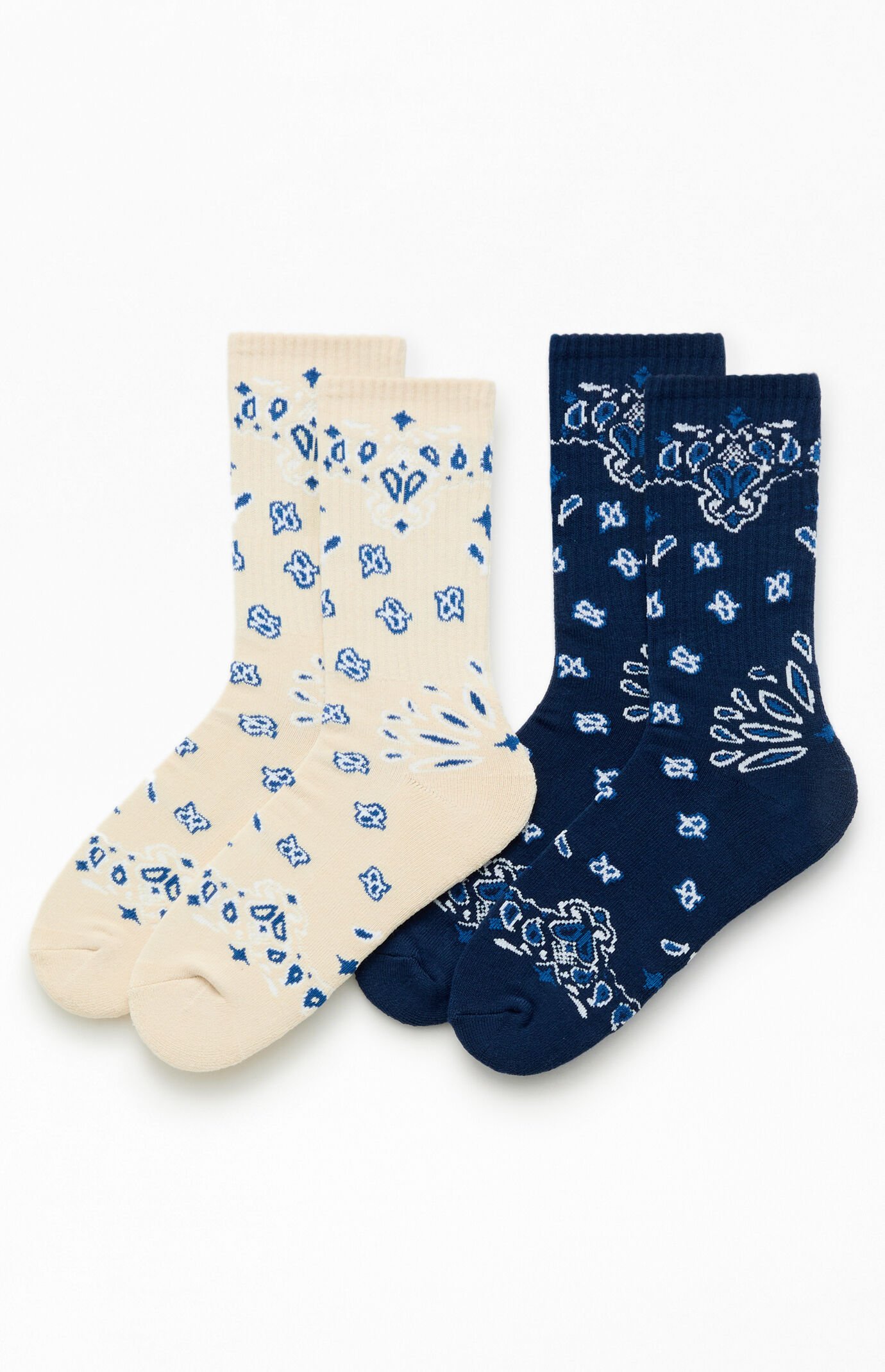 Pacsun 2 Pack Bandana Print Crew Socks