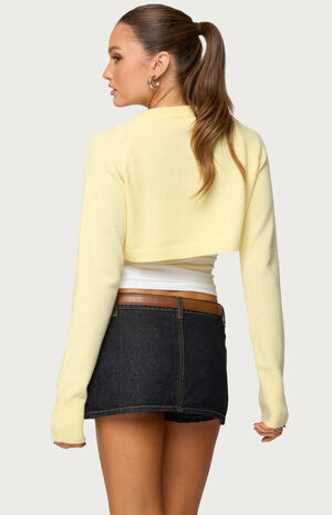 Morgynne Cropped Knit Cardigan image number 3