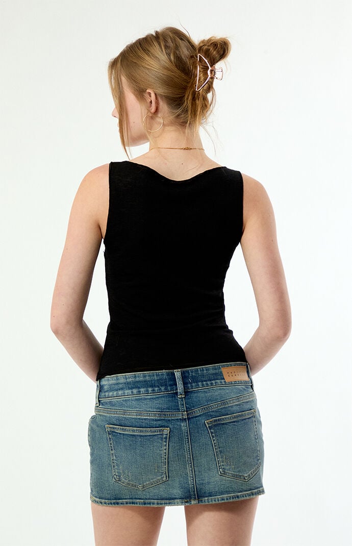 Beverly and Beck Maya Sheer Boat Neck Tank Top | Pacsun
