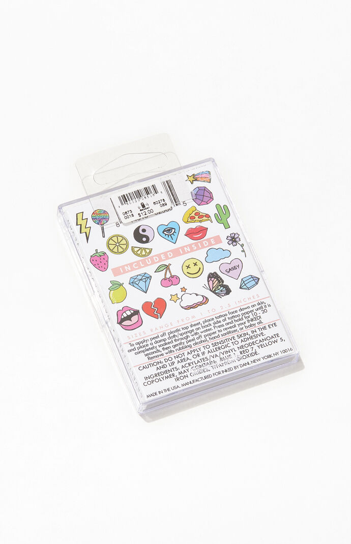 Colored Cutie Temporary Tattoo Pack