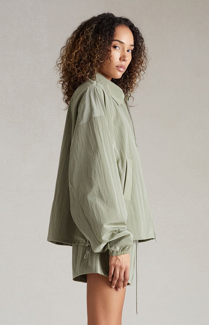 【FOG Essentials】Women's Crinkle Nylon Shell Bomber Jacket Fear of God Essentials Women's Crinkle Nylon Shell Bomber