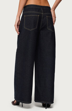 Frida Buttoned Low Rise Baggy Jeans image number 3