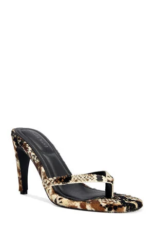 Women's Lewis Cream and Brown Stiletto Sandals image number 2