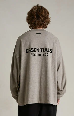 Heather Grey Long Sleeve T-Shirt image number 4