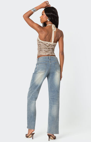 Amia High Rise Straight Leg Jeans image number 5