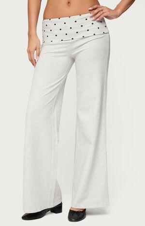 Reeva Polka Dot Fold Over Pants image number 1