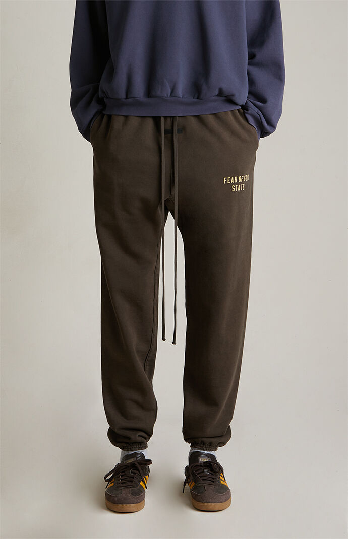 Fear of God Essentials Brown Heavy Fleece Sweatpants | Pacsun