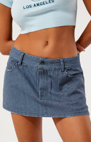 Railroad Stripe Cargo Mini Skirt image number 2