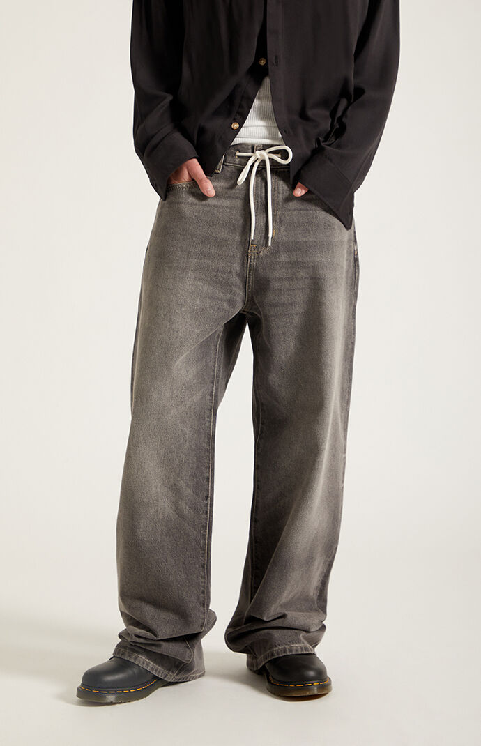 Pacsun Blake Extreme Baggy Jeans Drawstring Gray
