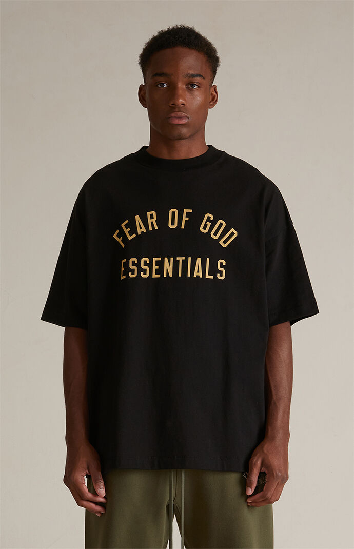 Fear of God Essentials Black Crew Neck T-Shirt | PacSun