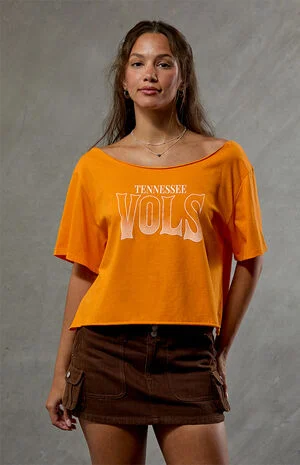 Tennessee Volunteers Off-The-Shoulder Oversized T-Shirt image number 1