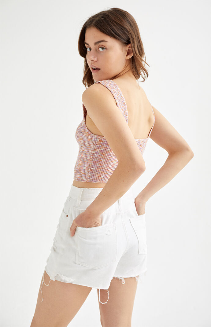 Space Dye Sweater Tank Top