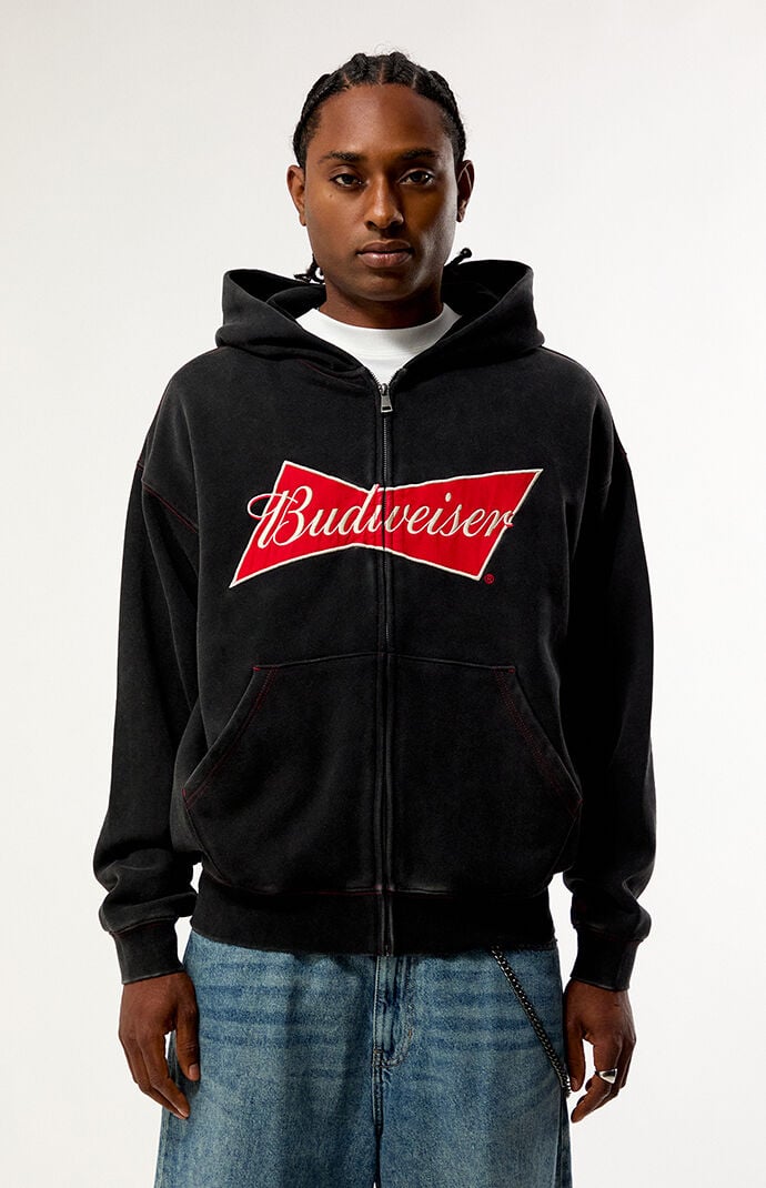 Budweiser by Pacsun Logo Zip Up Hoodie | Pacsun