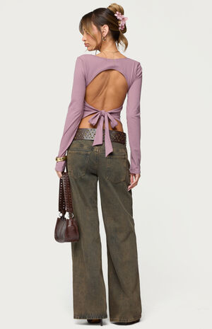 Polly Lacey Tie Back Top image number 5