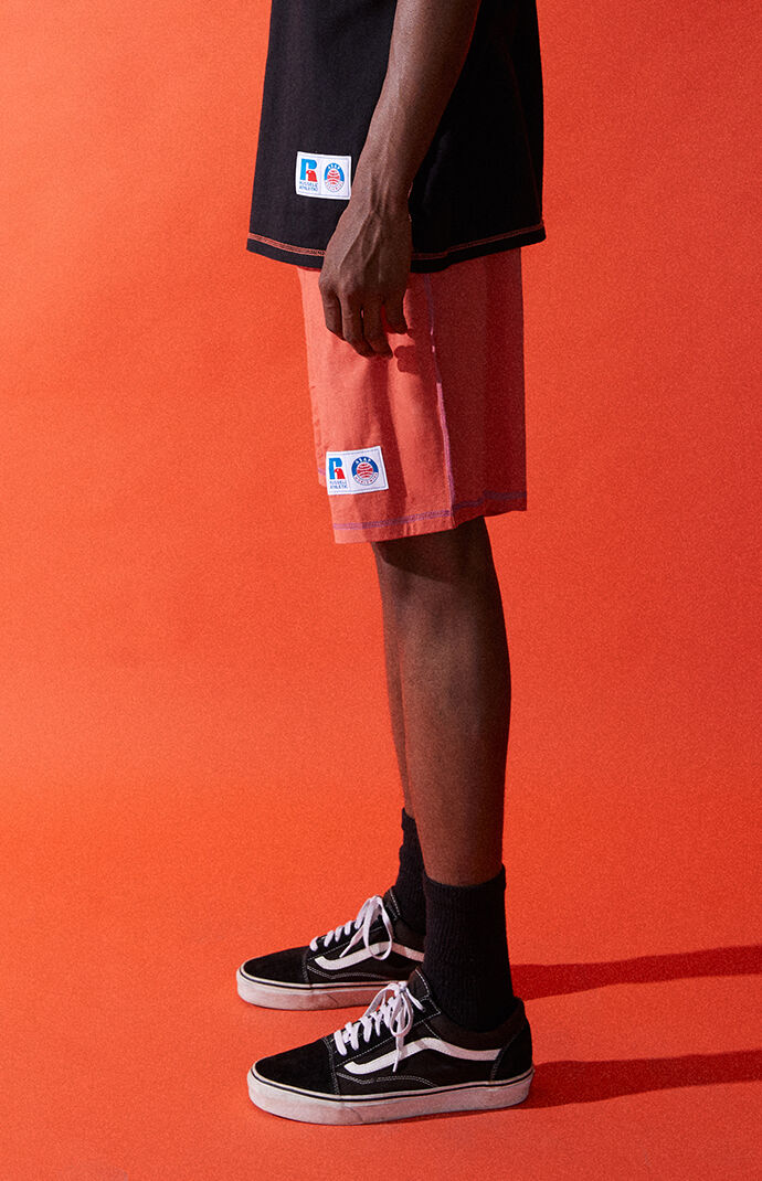x Russell Athletic Rust Volley Shorts