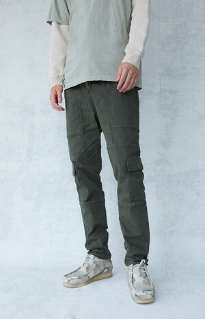 Olive Slim Cargo Pants Olive Slim Cargo Pants image number null